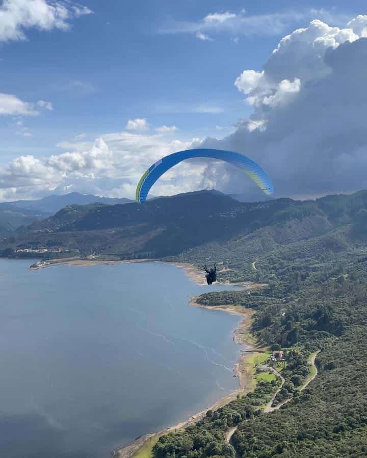 Bogota: Paragliding Flight Ticket in Guatavita - Takeoff and the first minutes in the air