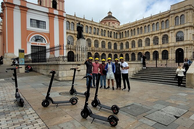 Bogota scooter tour - Monumento a Santander and a pause among trees