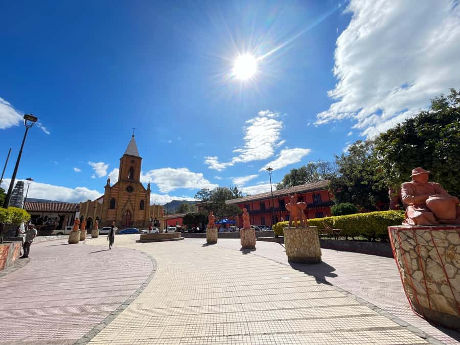BOGOTA: Tour of Villa de Leyva, Ráquira, Pozos Azules, and Puente de Boyacá - Villa de Leyva and its giant Plaza Mayor