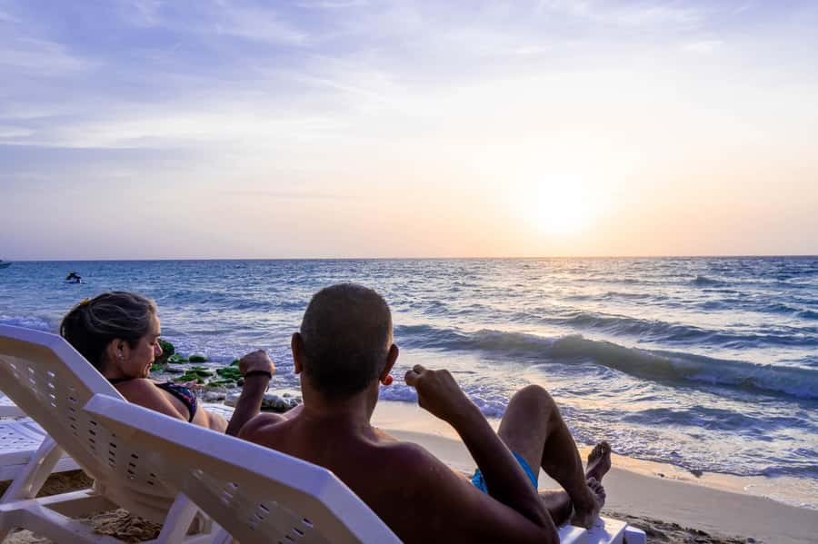 Cartagena: Barú Sunset Beach with Bioluminescent Plankton - Sunset before the night boat