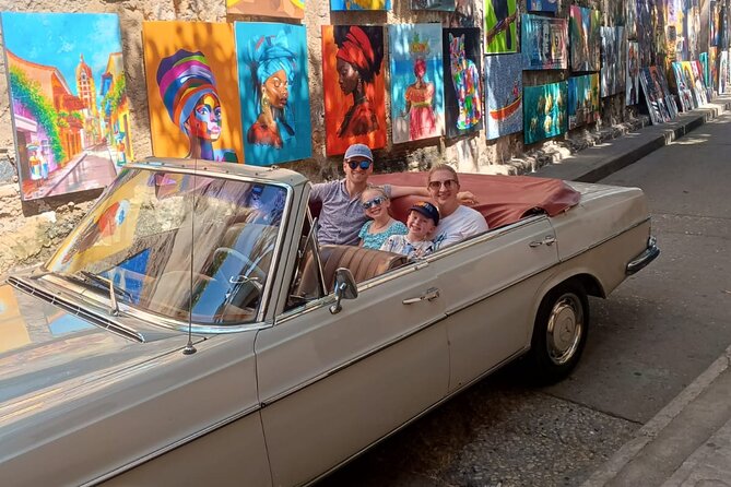 Cartagena Luxury Classic Car Tour + Bilingual Historian Guide - Las Bóvedas and the northern fortifications
