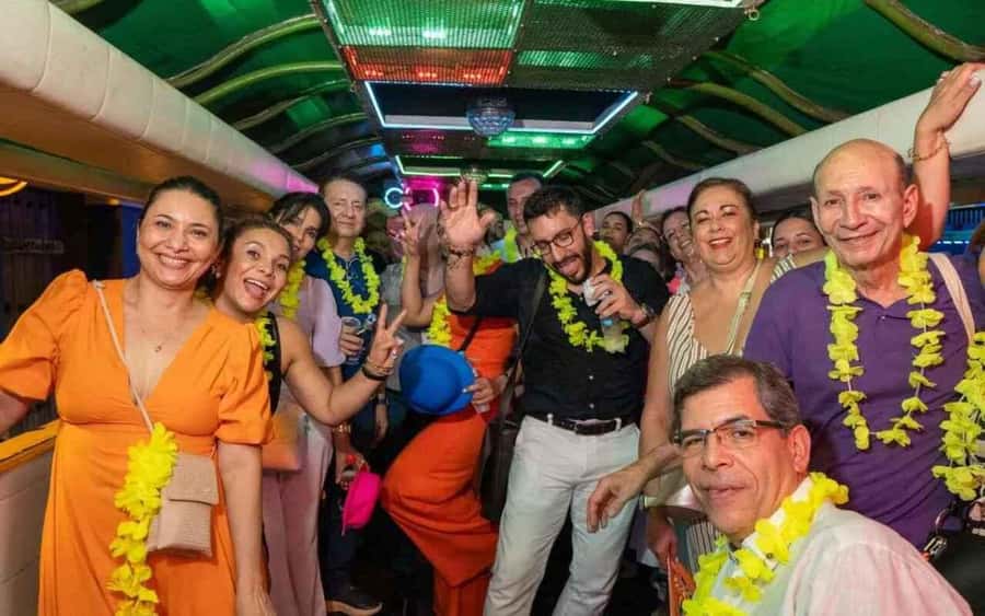 Cartagena: Night party in authentic Colombian chiva with entertainer - Starting at one of Cartagena’s ten meeting points