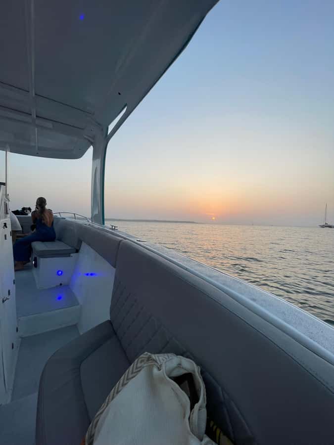 Cartagena: Private Sunset and Night Boat Tour - Sunset over the Caribbean Sea