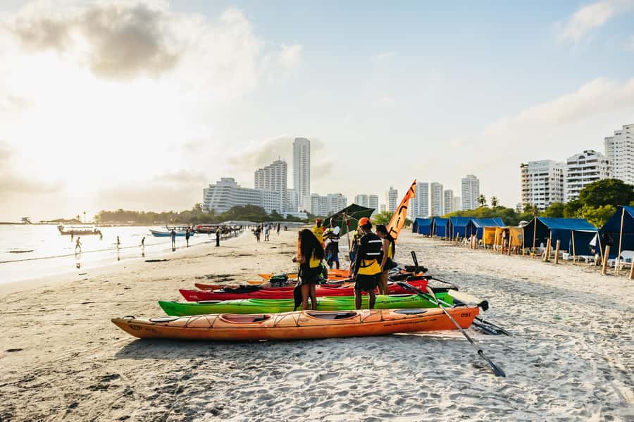 Cartagena: Sunset Sea Kayaking Tour - Waiting for the sun to set