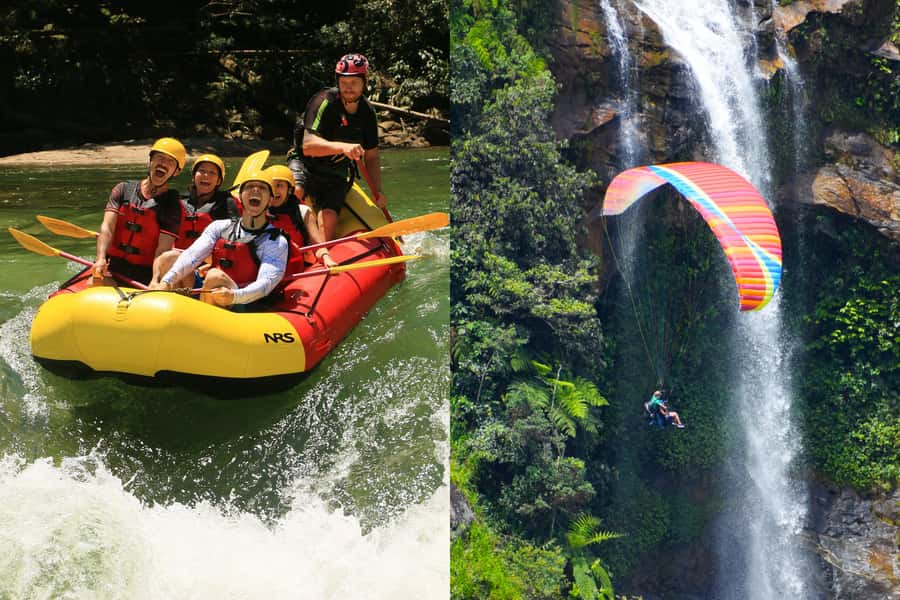 From Medellín: Paragliding and Rafting Combo Tour - Lunch between the air and the river