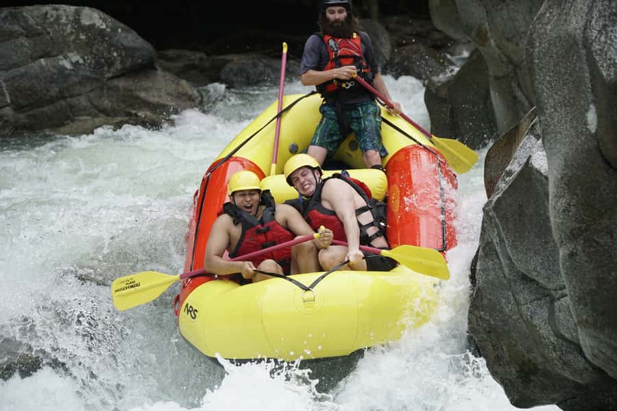 From Medellin: Rafting Experience - Getting ready at Playa Loca in Cocorná