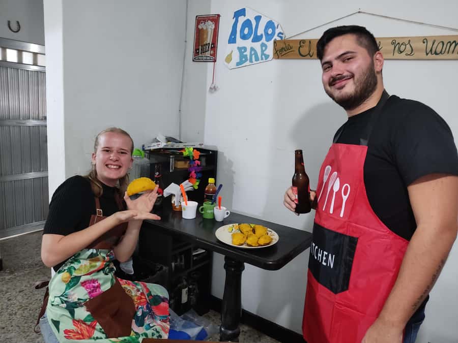 Medellin: Learn to make Colombian empanadas from scratch - Choosing your filling at the worktable