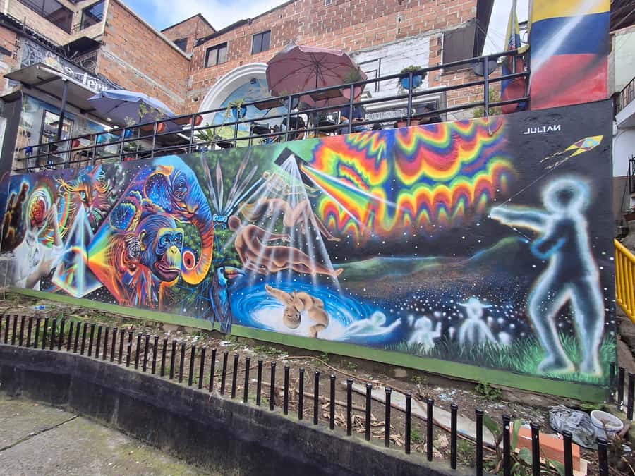 Medellin: Tour Pablo Escobar y Comuna 13 Privado - The Pablo Escobar mural and neighborhood visit