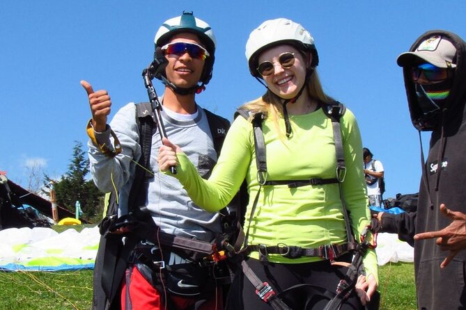 Paragliding in Medellin. - Taking off from Bello above Medellín
