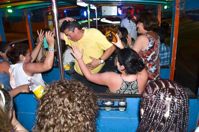 Party Bus Tour - Passing the Clock Tower and old Cartagena
