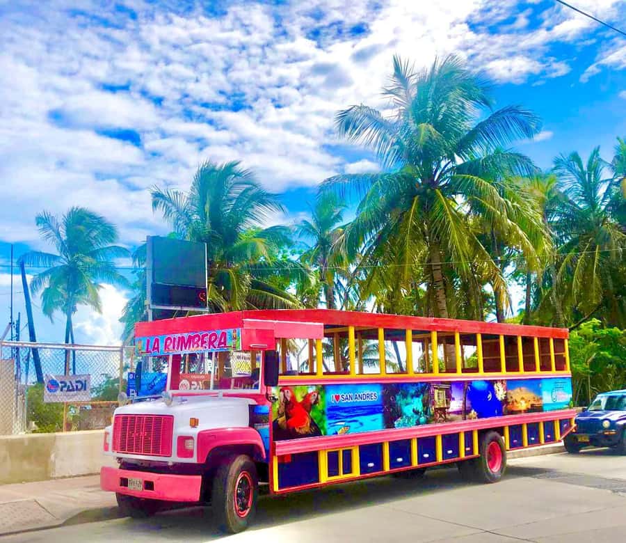 SAN ANDRES: Island Tour by Chiva + Hoyo Soplador - Starting at Muelle de la Policía