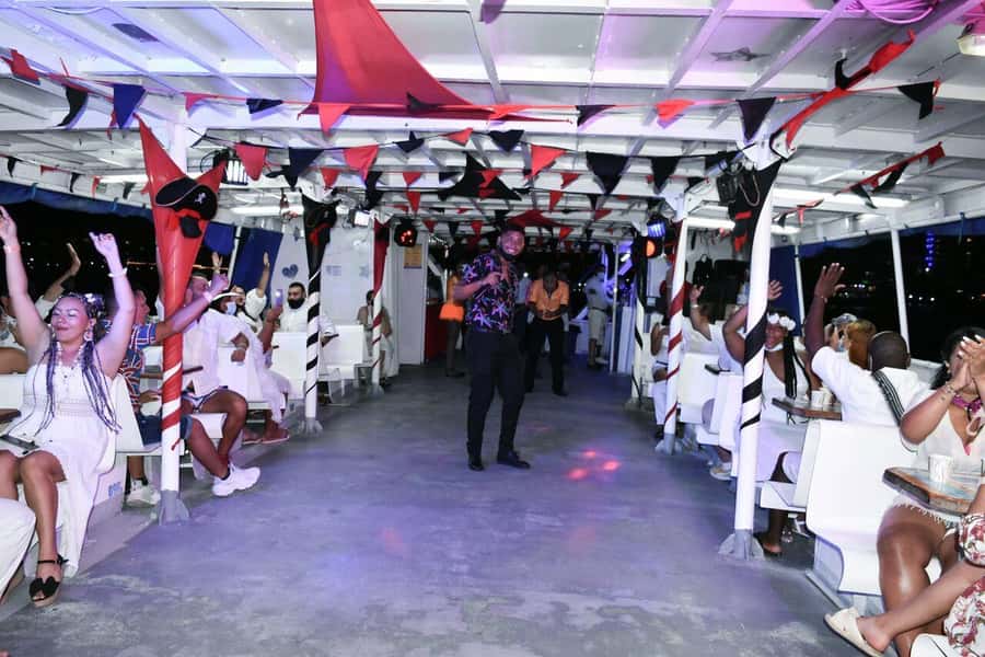 San Andres: White Party on boat with open bar, dinner and dancers! - Dinner with seafood, meat, and drinks