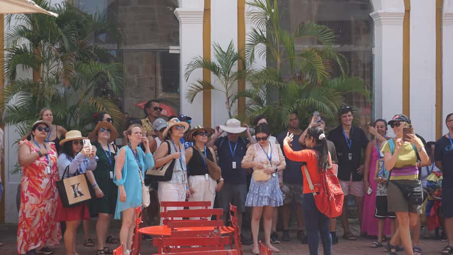 Shared Cartagena Old City Tour with Wireless Audio System - The walls, bastions, and cannon viewpoints