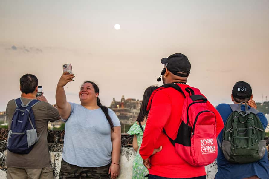 Shared Old Cartagena & Getsemani Tour with Wireless System - Camellón de los Mártires marks the change of mood