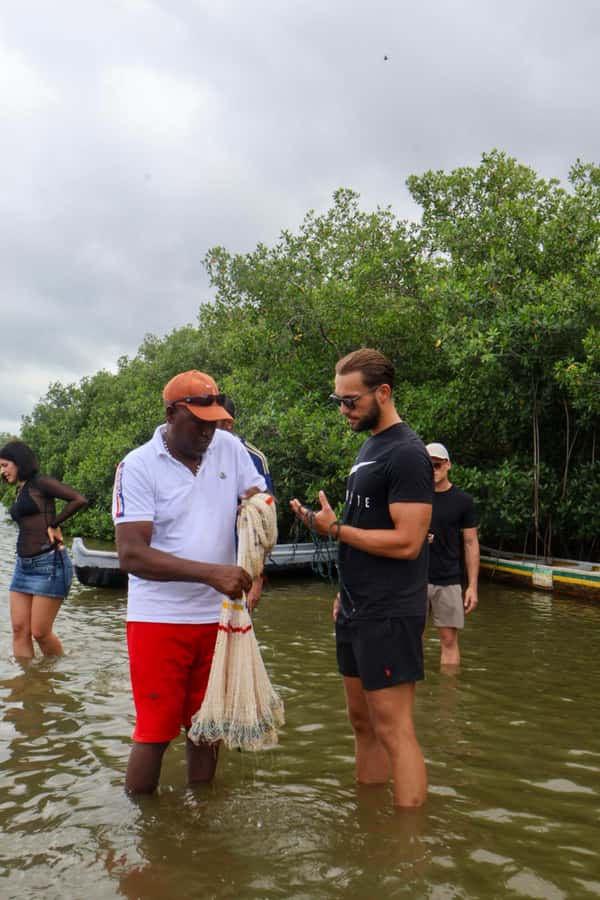 Typical lunch on beach, mangrove tour & fishing with natives - The pickup north of Cartagena
