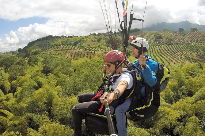 Unique experience flying paragliding - From the plaza to the launch area